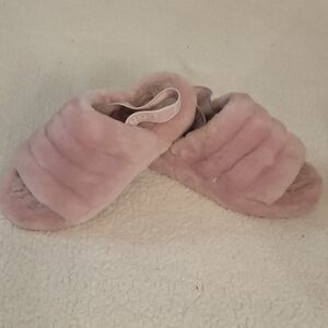 UGG Women's Plush Pink Slippers